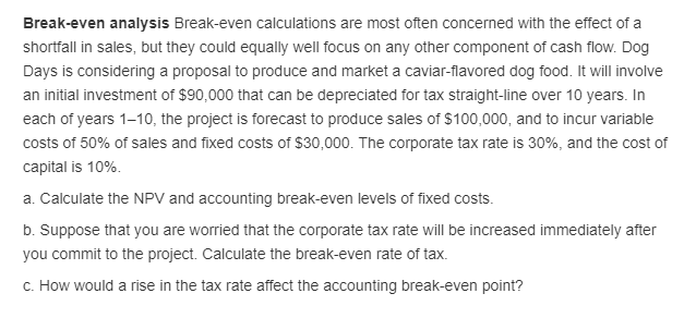 Break Even Calculations Avoid This Critical Oversight - ylz0nwj