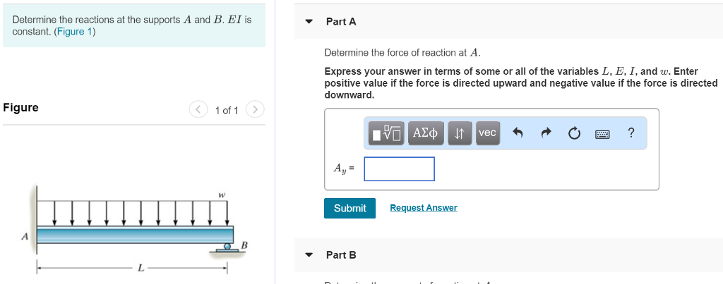 Solved Determine the reactions at the supports A and B. EI | Chegg.com