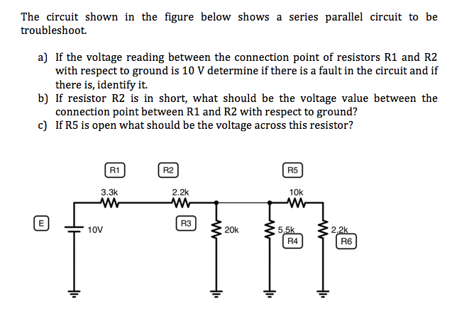 Solved The circuit shown in the figure below shows a series | Chegg.com
