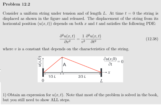 consider-a-uniform-string-under-tension-and-of-length-chegg