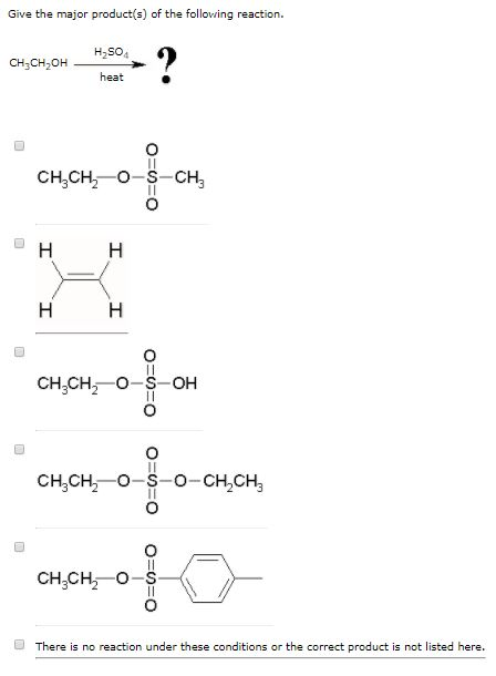 Solved Give the major product(s) of the following reaction. | Chegg.com