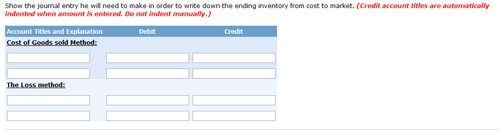 Journal Entry To Record Ending Inventory