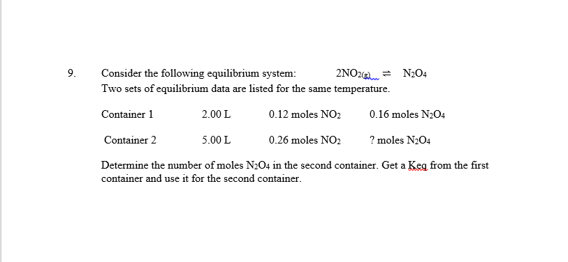 Solved Equilibrium Calculations Solve each problem and show | Chegg.com