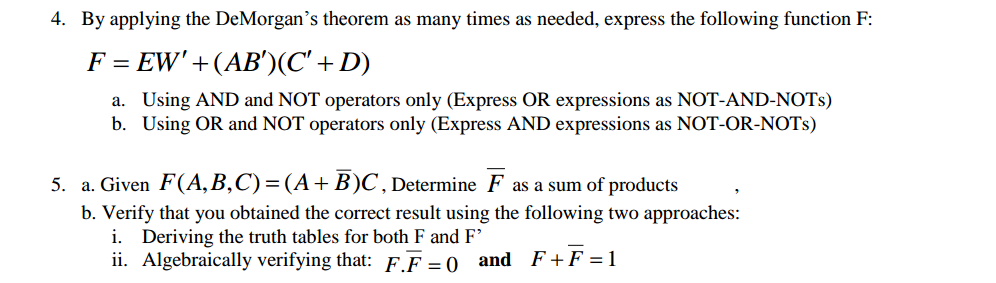 Solved By Applying The Demorgan S Theorem As Many Times As Chegg Solved By Applying The Demorgan S Theorem As Many Times As Chegg