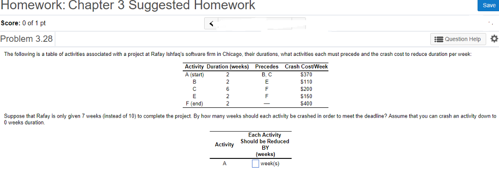 Solved Homework: Chapter 3 Suggested Homework Score: 0 of 1 | Chegg.com