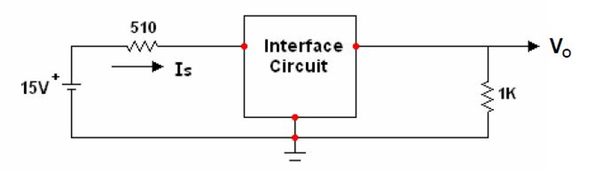 Solved Design an interface circuit that will yield a | Chegg.com