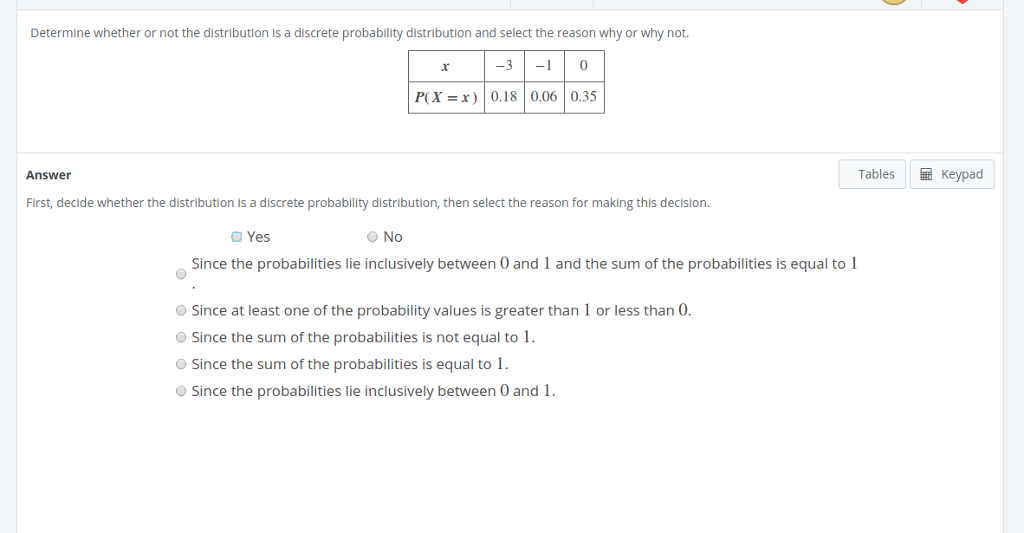 Solved Determine whether or not the distribution is a | Chegg.com