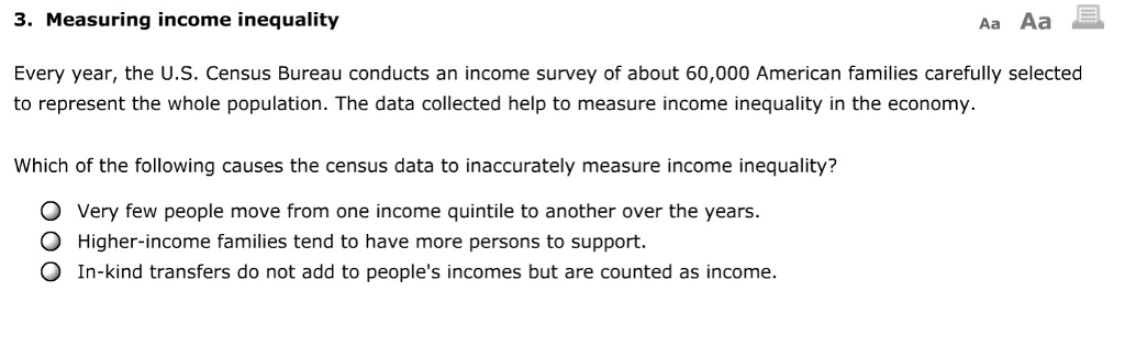 Solved Every Year, The U.S. Census Bureau Conducts An Income | Chegg.com