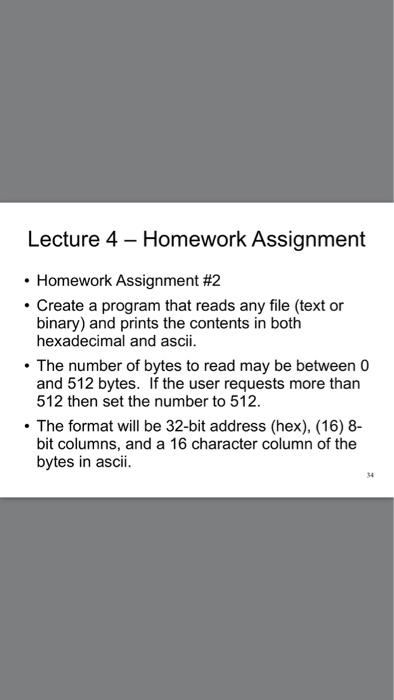 Solved Lecture 4 - Homework Assignment -Homework Assignment | Chegg.com