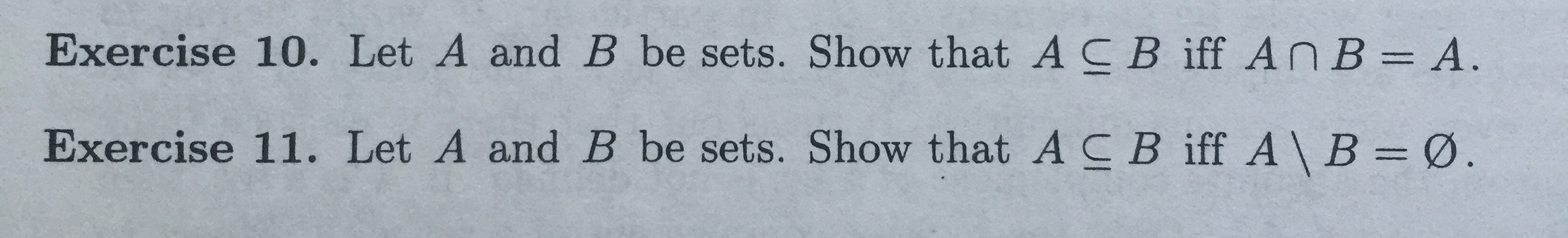 Let A And B Be Sets. Show That A B Iff A B = A. | Chegg.com