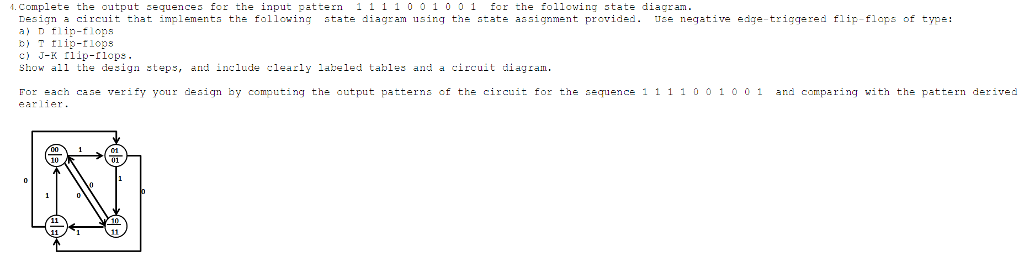 Solved Complete the output sequences for the input pattern | Chegg.com