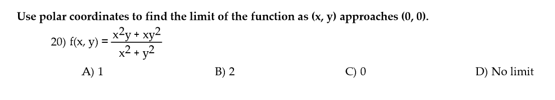 Solved use polar coordinates to find the limit of the chegg