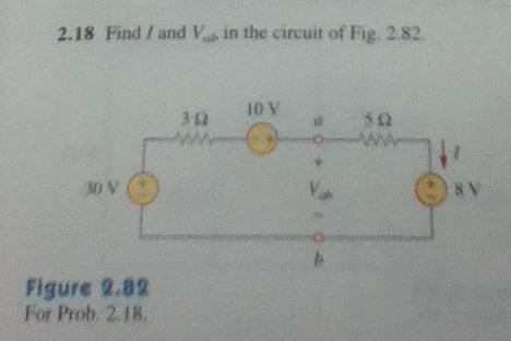 Solved Find I and Vab in the circuit of Fig 2.82. Figure | Chegg.com