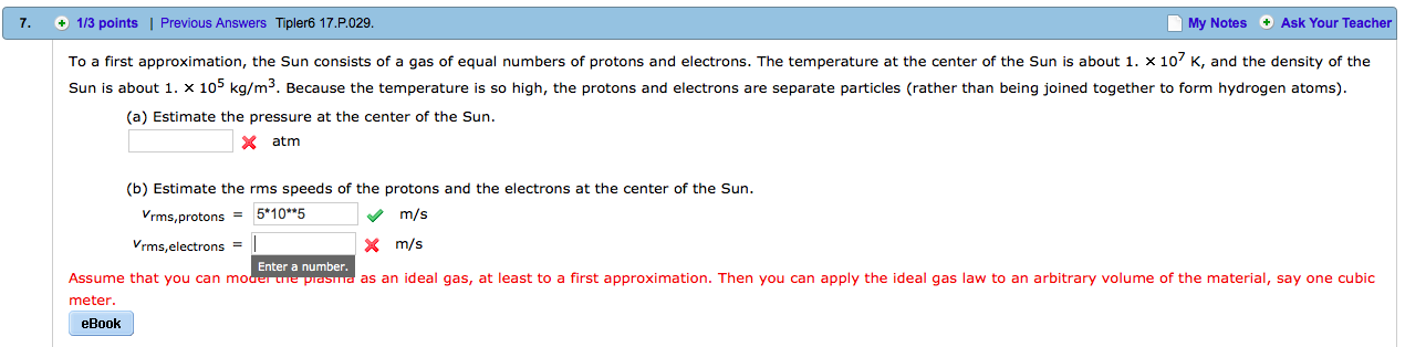 Solved To a first approximation, the Sun consists of a gas | Chegg.com