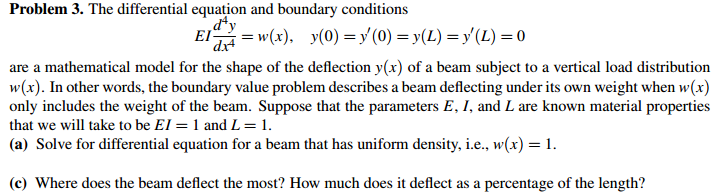 Solved The Differential Equation And Boundary Conditions Chegg