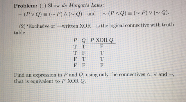 画像 p xor p truth table 103800-P xor p truth table