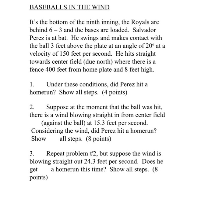 Solved It's the bottom of the ninth inning, the Royals are