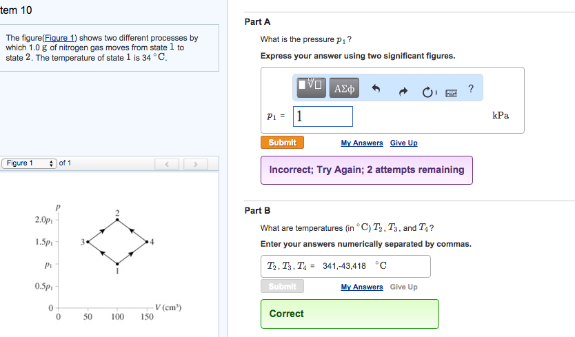 Solved tem 10 Part A The figure(Figure 1) shows two | Chegg.com