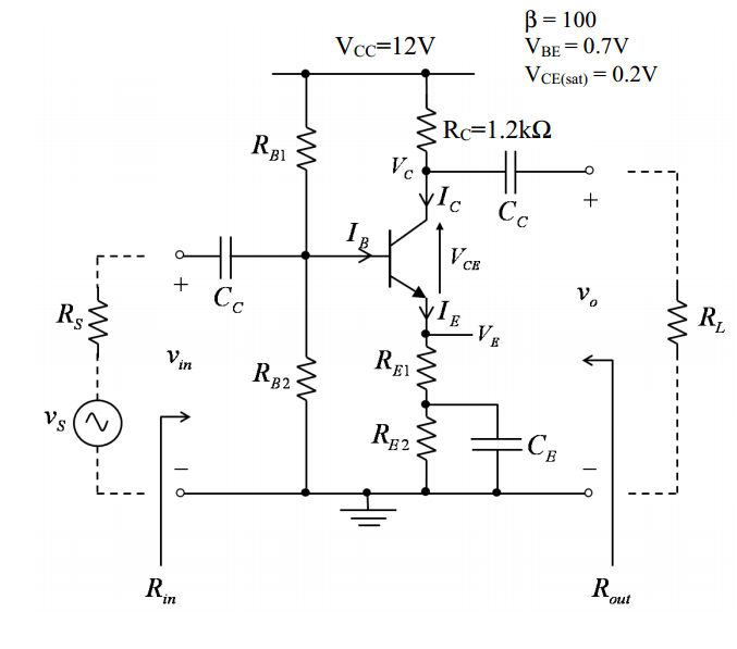 Solved Question 2 We wish to design a transistor amplifier | Chegg.com