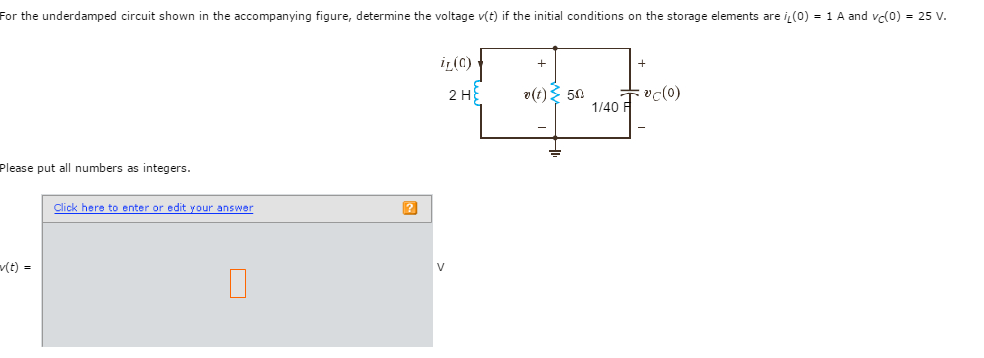 Solved For the underdamped circuit shown in the accompanying | Chegg.com