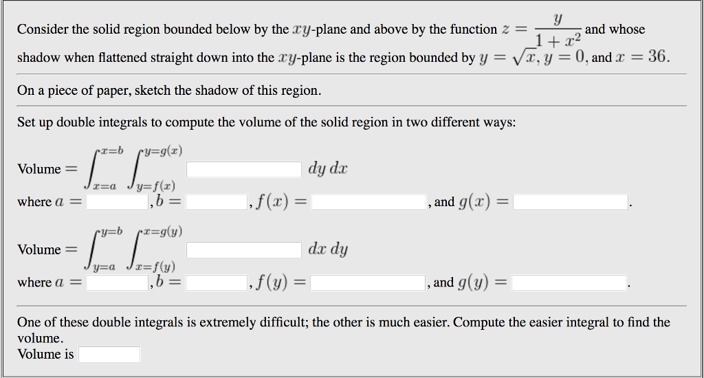Solved Consider the solid region bounded below by the | Chegg.com