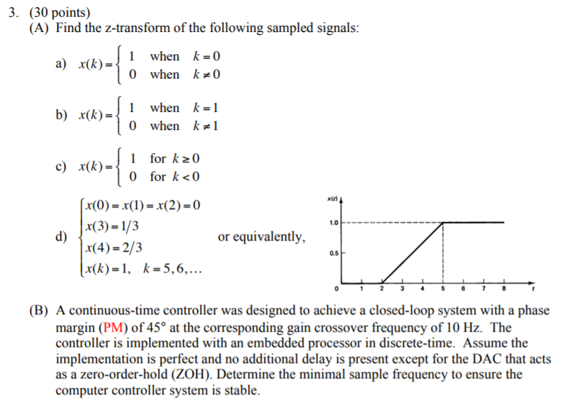 Solved Find The Z-transform Of The Following Sampled | Chegg.com