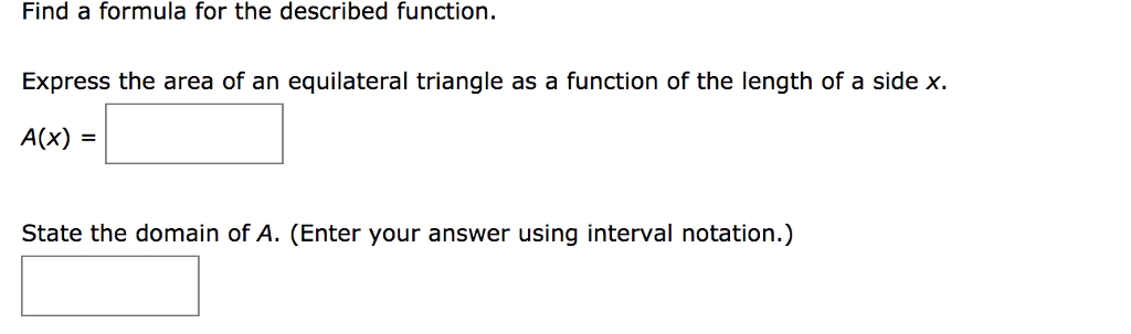 Solved Find A Formula For The Described Function. Express | Chegg.com