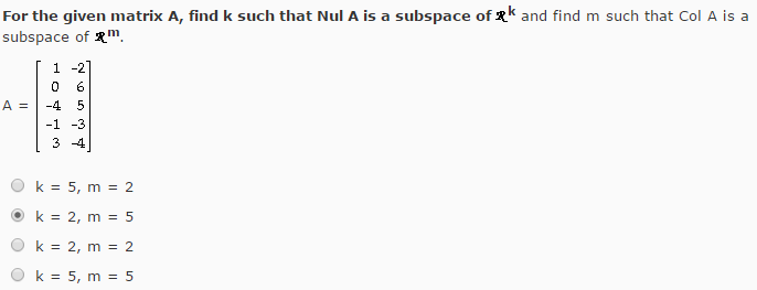 Determine if the vector u is in the column space of | Chegg.com