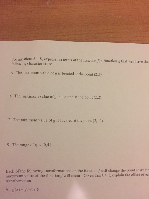 Solved 4 Graph of f Let /be a function defined on the closed | Chegg.com