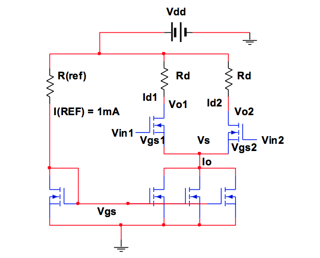 Solved Consider the NMOS differential amplifier as shown