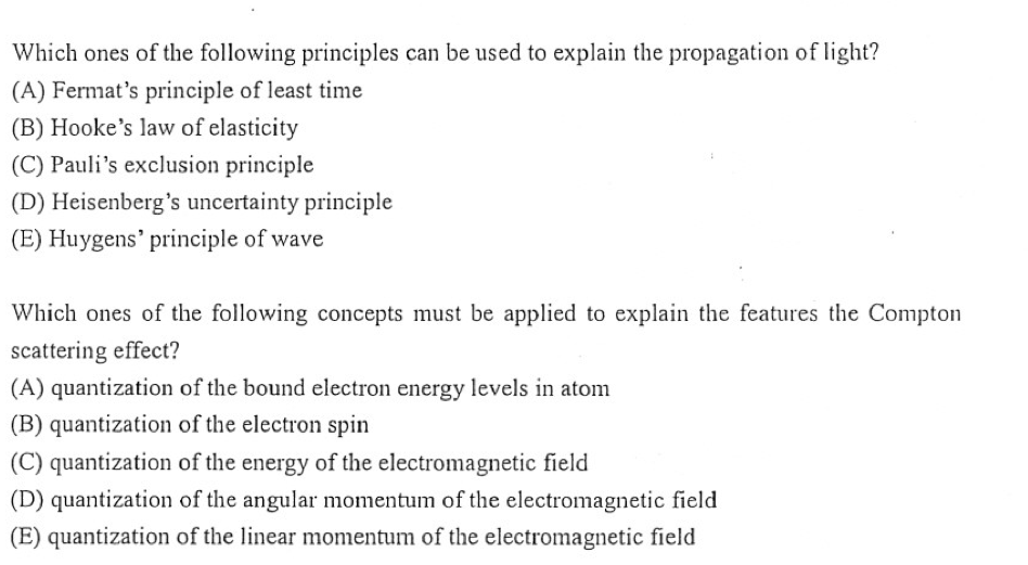 Solved Which ones of the following principles can be used to | Chegg.com