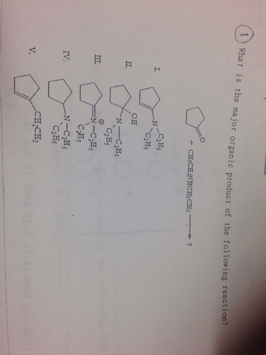 Solved What Is The Major Organic Product Of The Following | Chegg.com