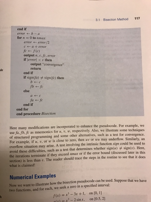 Solved Bisection Homework Due: Monday October 31 at 5:00 | Chegg.com