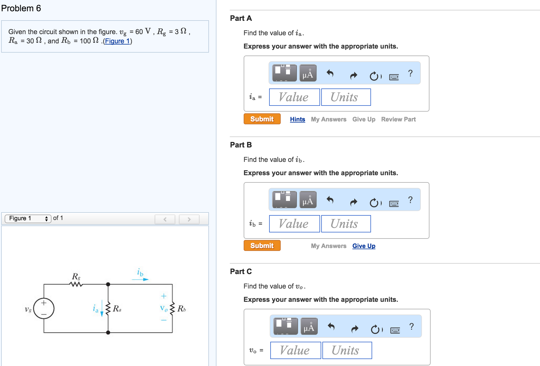 Solved Problem 2 Part A The Voltage And Current At The | Chegg.com