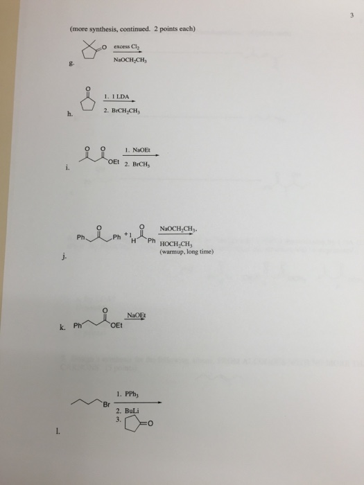 Solved 2 4. Synthesis: Draw the feature product of the | Chegg.com