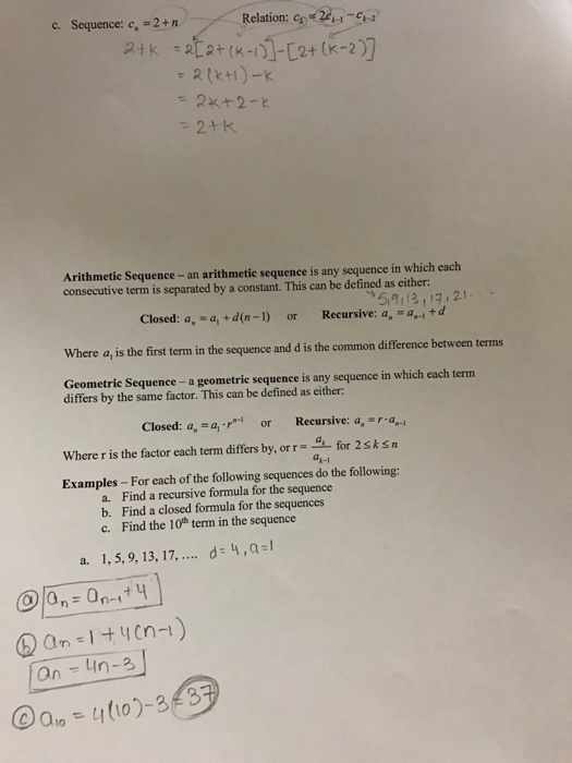 Solved 3) Show that the following sequences satisfy the | Chegg.com