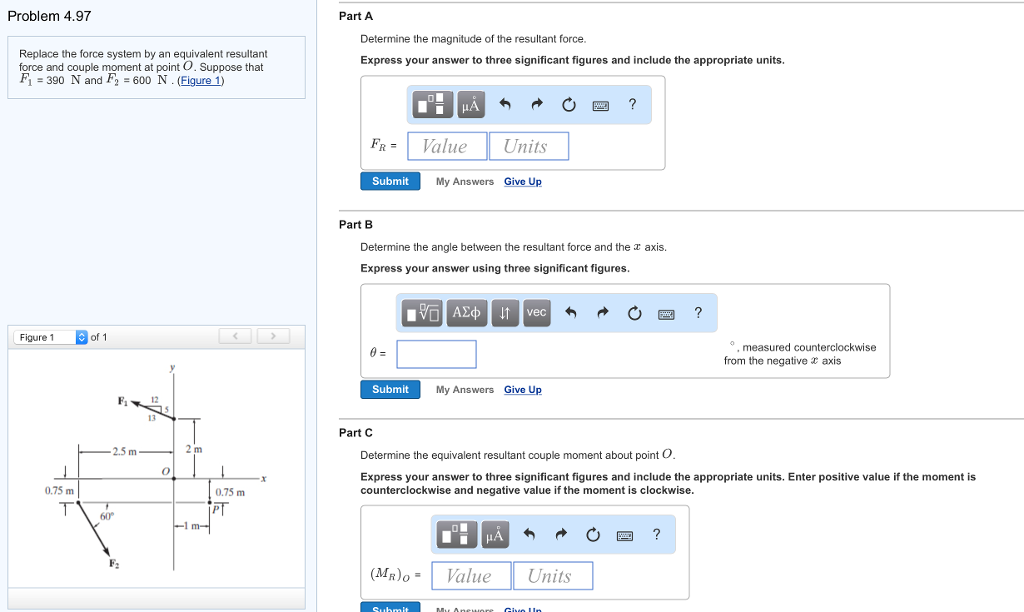 Solved Problem 4.97 Part A Determine the magnitude of the | Chegg.com