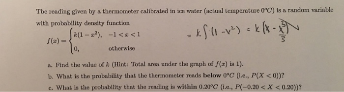 Solved The reading given by a thermometer calibrated in ice | Chegg.com