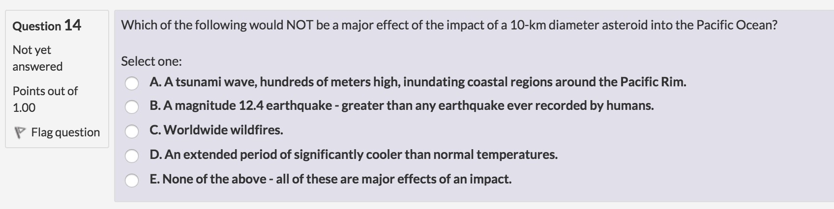 Solved Which of the following would NOT be a major effect of | Chegg.com