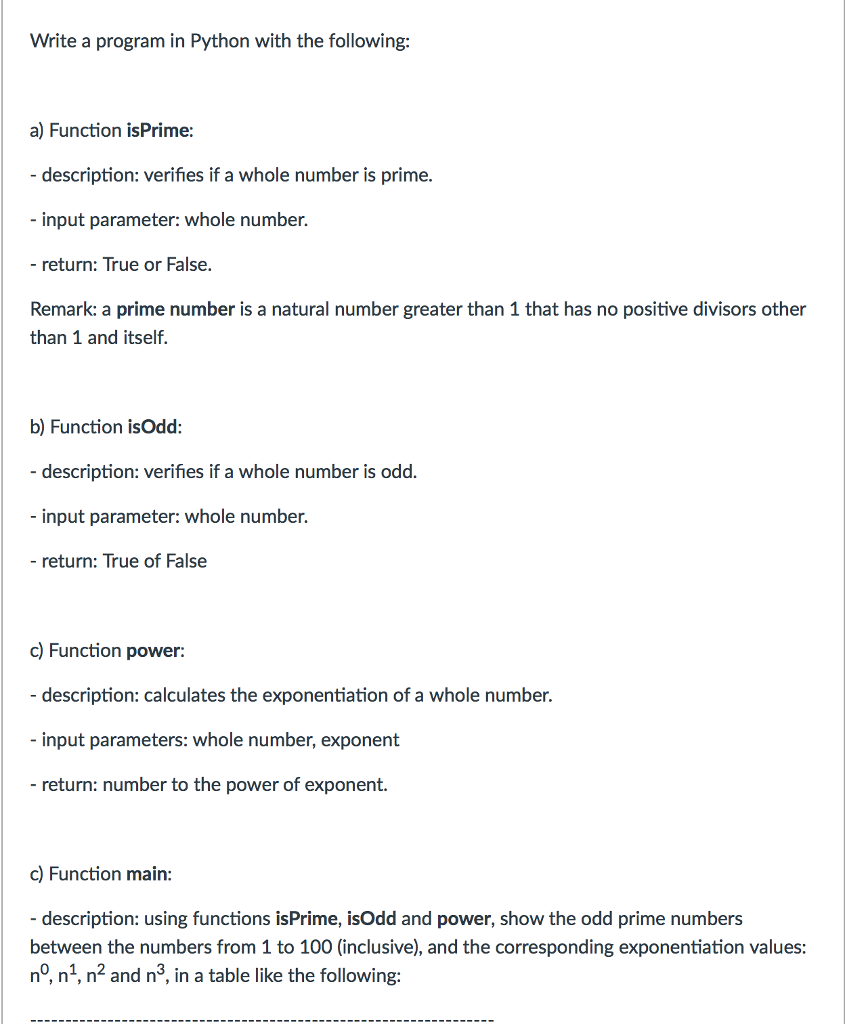 Solved Write a program in Python with the following: a) | Chegg.com