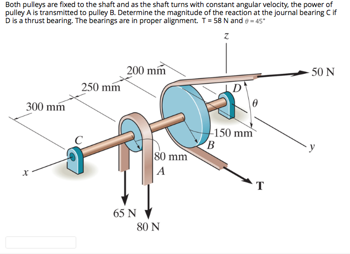 Solved Both pulleys are fixed to the shaft and as the shaft