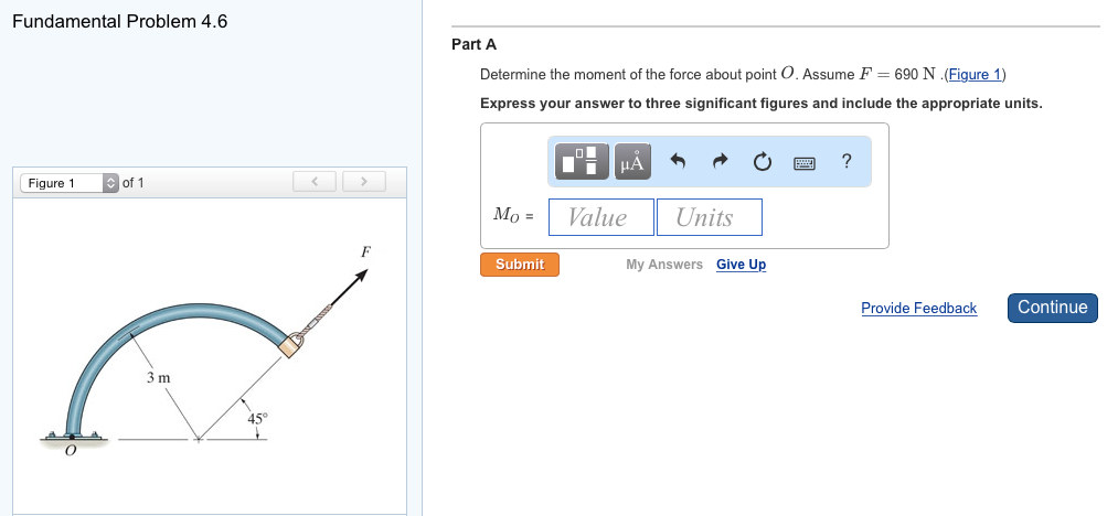 Determine the moment of the force about point O. | Chegg.com