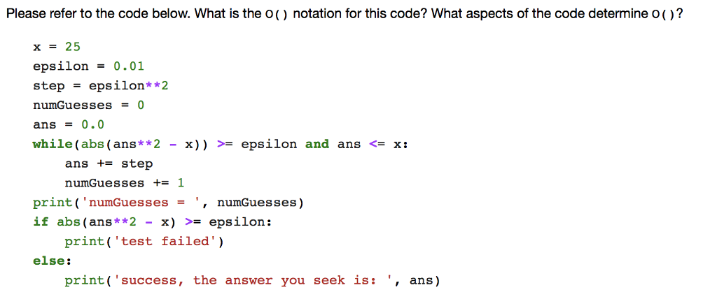 Solved Please refer to the code below. What is the o) | Chegg.com