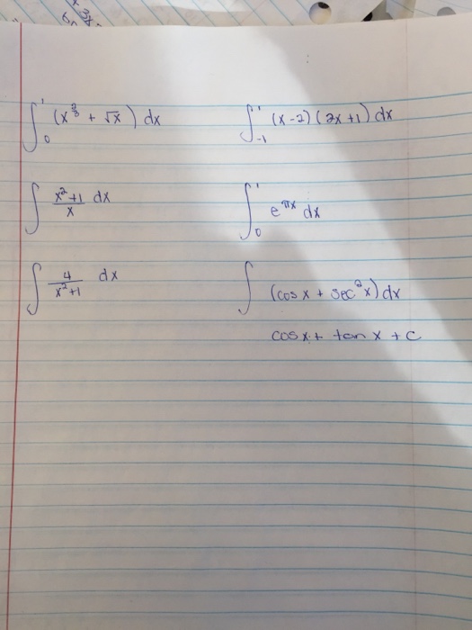 integrate dx √ 1 x 2 from 0 to 1