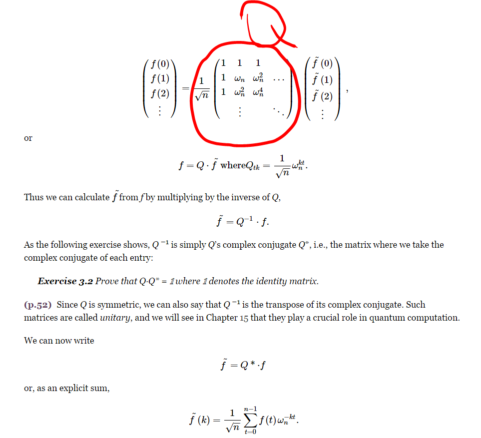 Solved Prove that Q dot Q* = the identity matrix. Q* denotes | Chegg.com