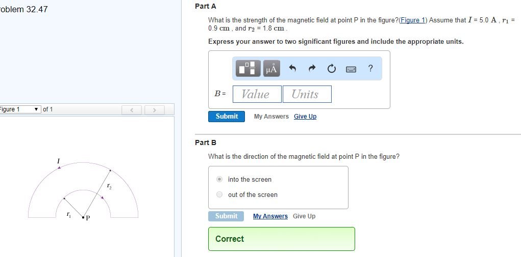 Solved oblem 32.47 Part A What is the strength of the | Chegg.com