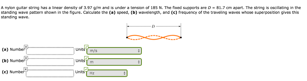 Solved A nylon guitar string has a linear density of 3.97 Chegg