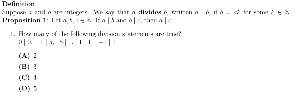 Definition Suppose A And B Are Integers. We Say That | Chegg.com