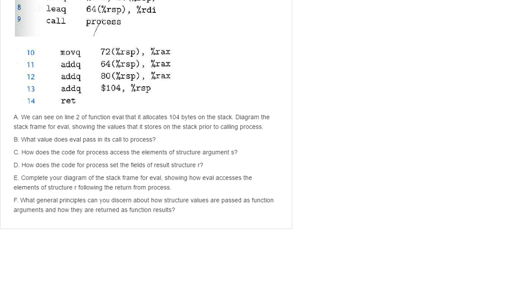 Solved For this exercise, we will examine the code generated | Chegg.com