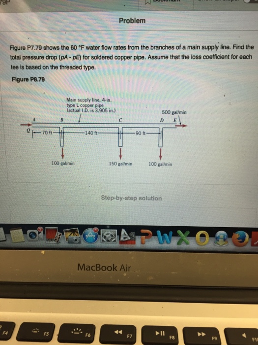 Solved Figure P7.79 shows the 60 degree F water flow rates | Chegg.com